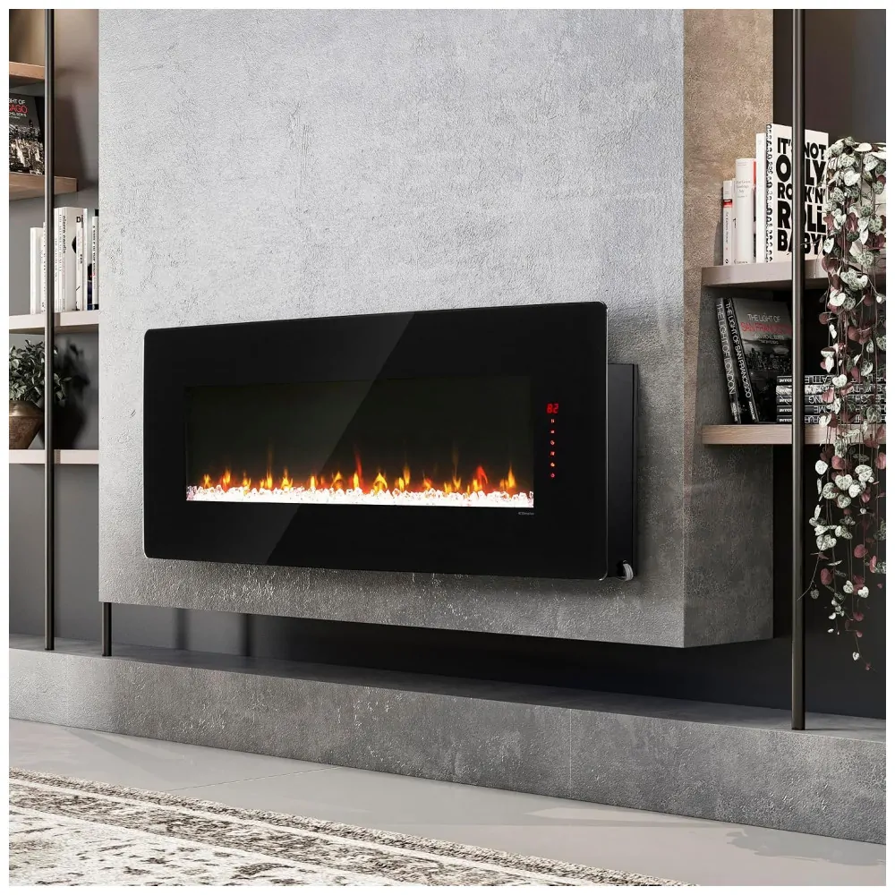Lareira Elétrica de Parede Dimplex Winslow 48 Polegadas 122 cm Preta 1400W 120V