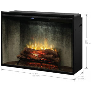 Lareira Elétrica Dimplex Revillusion RBF42WC 42 Polegadas ThruView Concreto Envelhecido 120V 208V 240V