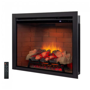 Lareira Elétrica de Embutir Unineo UNF ZHX36I 91 cm 36 750W 1500W Efeito Chama 12 Cores com Som de Crepitar Uso Interno