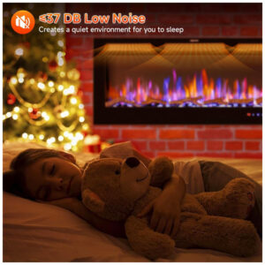 Lareira Elétrica AckMizz 107x46cm 1500W Touch Screen 6 Cores Embutir 110V