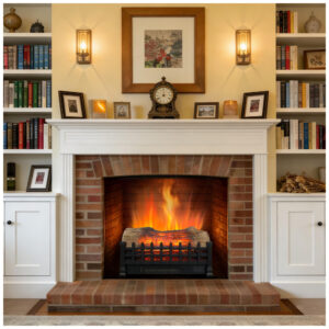 Lareira Elétrica Innoflame 52x30cm 1400W Chamas LED Timer Portátil 110V