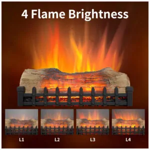 Lareira Elétrica Innoflame 52x30cm 1400W Chamas LED Timer Portátil 110V