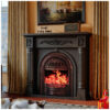 Lareira Elétrica SOOWERY HLGD05 45 Polegadas com Mantel Colunas Romanas Inserto Gaiola Bronze