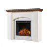 Lareira Elétrica Real Flame 125x103cm 1500W Chamas 12 Cores Branco 110V