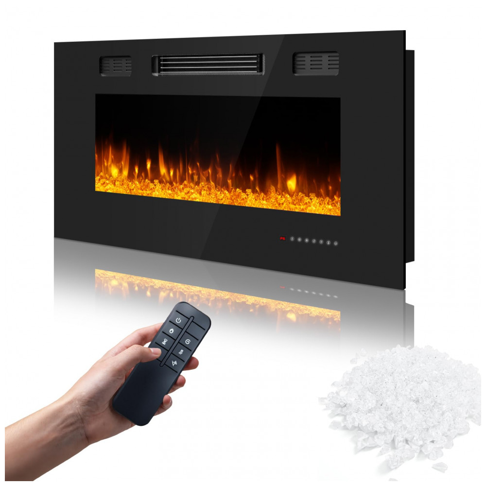 Lareira Elétrica Ariiles 91x46cm 1500W LED Multicolor Embutir 110V