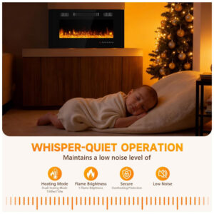 Lareira Elétrica Ariiles 91x46cm 1500W LED Multicolor Embutir 110V
