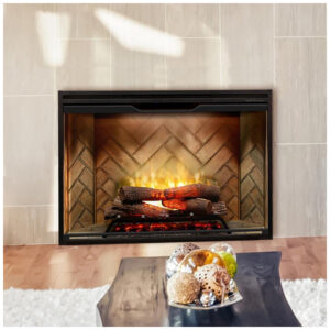 Lareira Elétrica Embutível DIMPLEX Revillusion 106,7 cm 42 Fundo de Tijolo Aquecimento 1000 W para Sala