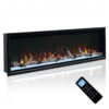 Lareira Elétrica Unineo 127x43cm 1500W Moldura Alumínio Chamas 3D Embutir 110V