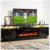 Rack TV Lareira Elétrica Oneinmil 178x59cm 91cm Fireplace 12 Cores LED 110V