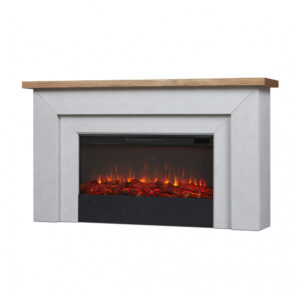 Lareira Elétrica Real Flame 171x95cm 1500W Mantel Chamas LED Controle 110V