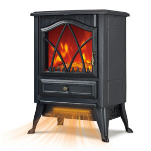 Lareira Elétrica KINSING 28x26x51cm 1500W Chamas LED 3D Portátil 110V