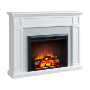 Lareira Elétrica Legend Flame 154x118cm 1500W Chamas LED Mantel Portátil 110V