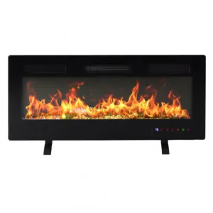 Lareira Elétrica DUMOS 107x46cm 1500W 169 Cores LED Timer Embutir 110V