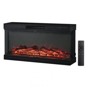 Lareira Elétrica VINGLI 61x46cm 1400W 6 Cores LED Timer Embutir 110V