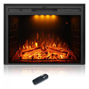 Lareira Elétrica Dreamflame 84x63cm 1500W LED Som Embutir 110V