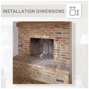Lareira Elétrica LegendFlame Carl Preto 111 cm largura x 78 cm altura Trim Kit 120V
