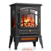 Lareira Elétrica ZAFRO 39x24x56cm 1500W Chamas 3D Termostato Portátil 110V