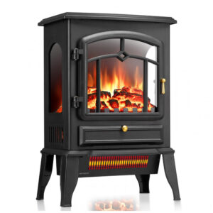 Lareira Elétrica ZAFRO 39x24x56cm 1500W Chamas 3D Termostato Portátil 110V
