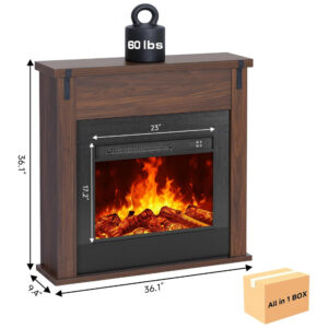 Lareira Elétrica TRONLEE 91x91cm 1400W Chamas LED Rack TV Portátil 110V