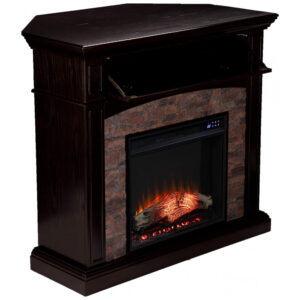 Lareira Elétrica SEI Furniture 116x107cm 1500W Chamas LED Corner 110V
