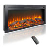 Lareira Elétrica Innoflame 112x48cm 1400W Chamas LED Termostato Embutir 110V