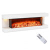Lareira Elétrica SIMOE 127x42cm 1500W 3 Faces Chamas 12 Cores Parede 110V