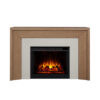 Lareira Elétrica Real Flame 161x107cm 1500W Chamas LED Madeira Portátil 110V