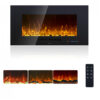 Lareira Elétrica Oxhark Flame 91x44cm 1500W Chamas 13 Cores Touch Embutir 110V