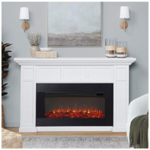 Lareira Elétrica Real Flame 190x116cm 1500W Quartzo Controle Remoto 110V
