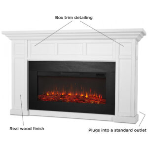 Lareira Elétrica Real Flame 190x116cm 1500W Quartzo Controle Remoto 110V