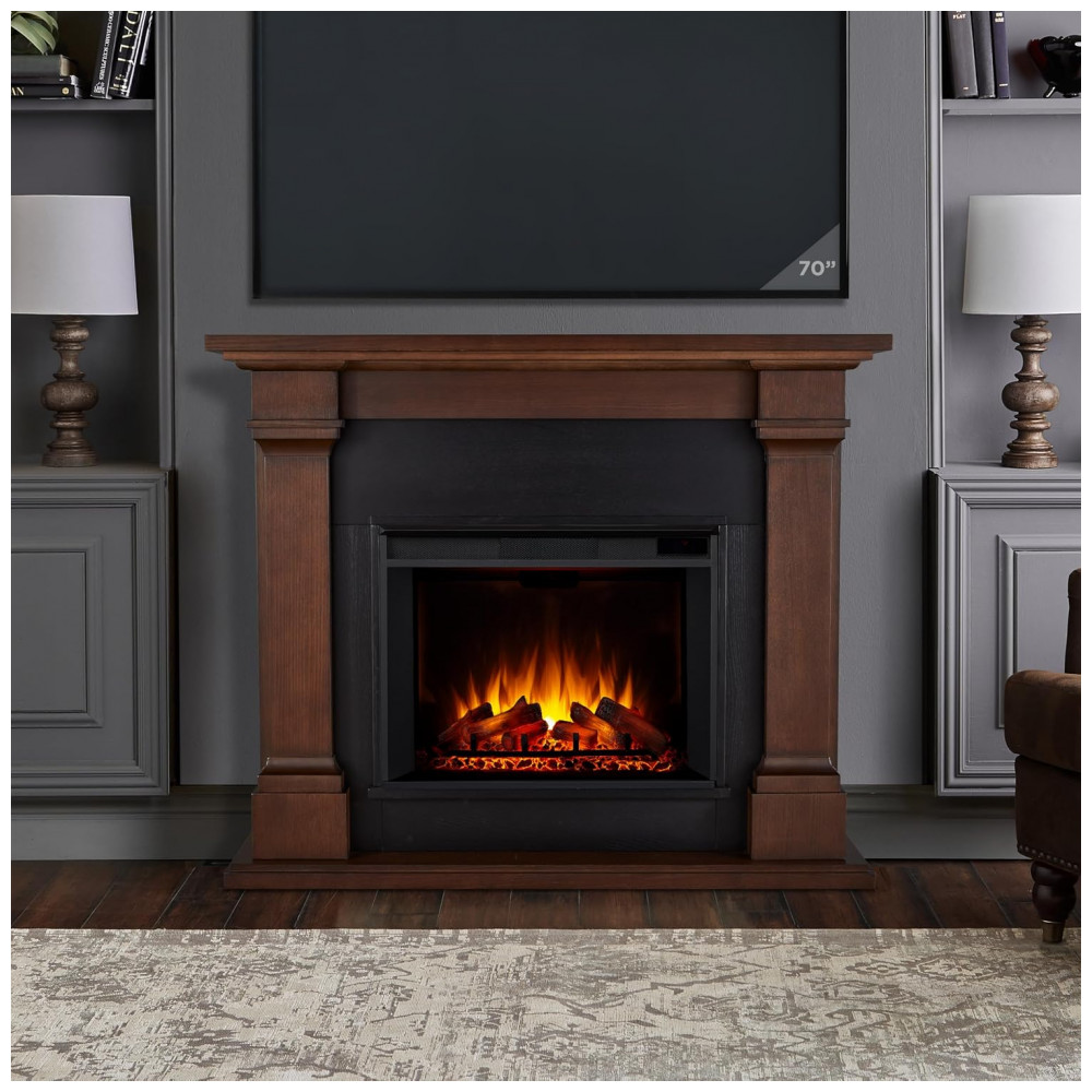 Lareira Elétrica Real Flame 160x123cm 1500W Chamas 6 Cores Portátil 110V