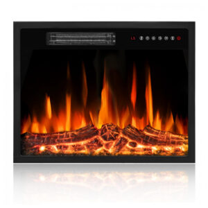 Lareira Elétrica Tornivk 58x46cm 1500W Chamas LED Multicoloridas Embutir 110V
