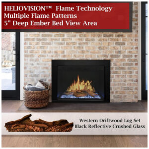 Lareira Elétrica Modern Flames 107x23cm 1500W Heliovision Smart App Embutir 110V