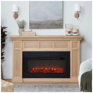Lareira Elétrica Real Flame 190x116cm 1500W Chamas 6 Cores Controle Remoto 110V